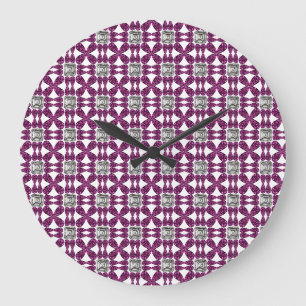 Grande Horloge Ronde Diamant pourpre