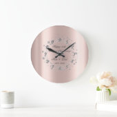 Grande Horloge Ronde Diamants Confetti Rose Gold Mariage Anniversaire (Maison)