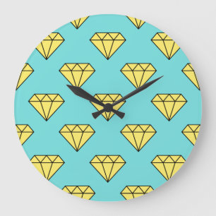Grande Horloge Ronde Diamond Pattern