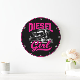 Grande Horloge Ronde Diesel Girl : Camionnage avec puissance