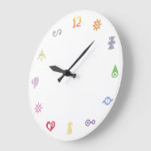 Grande Horloge Ronde Digimon : Clock de Crests Digidestined (Angle)