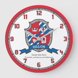 Grande Horloge Ronde Dillon boys name meaning heraldry knishield