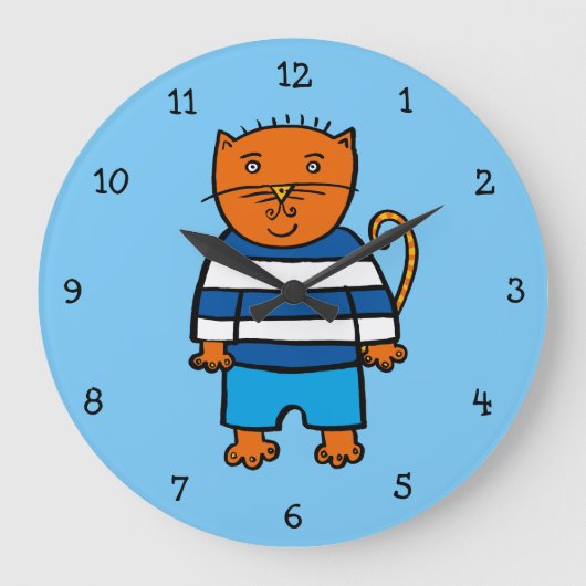 Grande Horloge Ronde Dillon le chat (Recto)