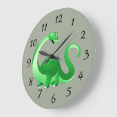 Grande Horloge Ronde Dinosaure animé (Angle)