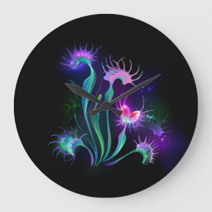 Grande Horloge Ronde Dionaea piège lumineux