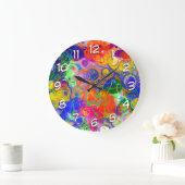 Grande Horloge Ronde Disco Ball Electricity Fluid Art (Maison)