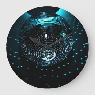 Grande Horloge Ronde Disco Ball Glare, Arrière - plan de discothèque.