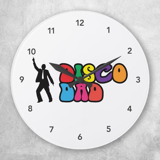 Grande Horloge Ronde Disco Dad Clock