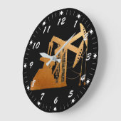 Grande Horloge Ronde Distressed Copper Oil (Angle)