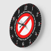 Grande Horloge Ronde Dites non aux drogues (Angle)