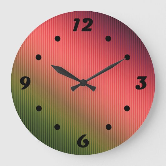 Grande Horloge Ronde Divisé, rouge, vert, dégradé (Recto)