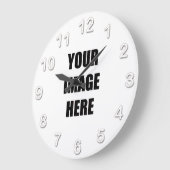 Grande Horloge Ronde DIY, Add Your Own Image, Your Image here (Angle)