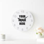 Grande Horloge Ronde DIY, Add Your Own Image, Your Image here (Maison)
