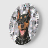Grande Horloge Ronde Doberman - Megyan (Angle)