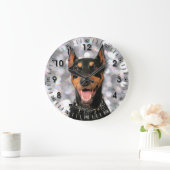 Grande Horloge Ronde Doberman - Megyan (Maison)