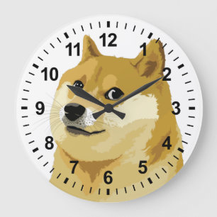 Grande Horloge Ronde Dogecoin Doge Au Stock De La Lune Crypto Hodl