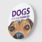 Grande Horloge Ronde Dogs for the Disabled Wall Clock (Angle)