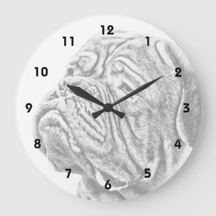 Grande Horloge Ronde Dogue De Bordeaux - mastiff français