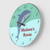 Grande Horloge Ronde Dolphin Wall Clock (Angle)