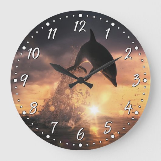 Grande Horloge Ronde Dolphin Wall Clock (Recto)