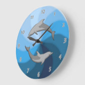 Grande Horloge Ronde dolphins clock (Angle)