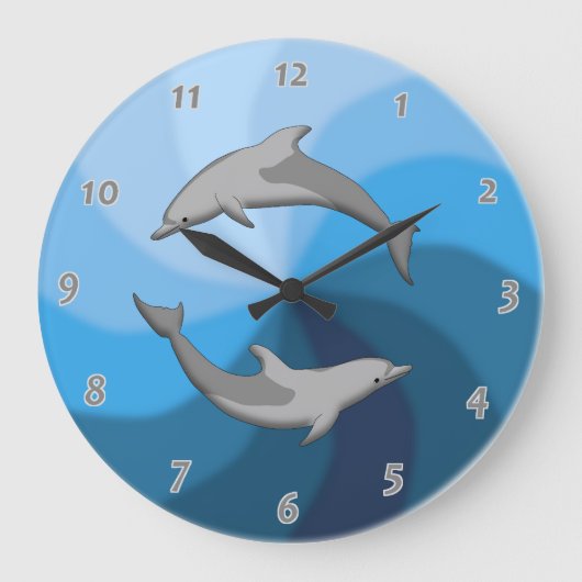 Grande Horloge Ronde dolphins clock (Recto)