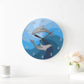 Grande Horloge Ronde dolphins clock (Maison)