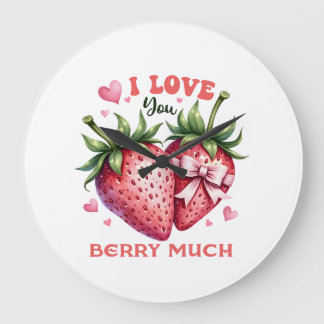 Grande Horloge Ronde Don Valentine | Je T'Aime Beaucoup Berry