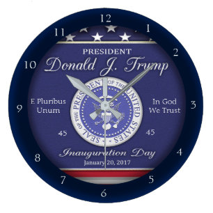 Grande Horloge Ronde Donald J Trump Commémoration de la journée d'inves