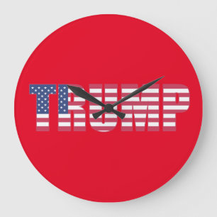 Grande Horloge Ronde DONALD TRUMP Red clock