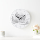 Grande Horloge Ronde Donkey Sketch Wall Clock (Maison)