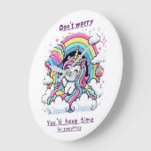 Grande Horloge Ronde Don't Worry, You'll Have Time for Everything" (Angle)