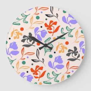 Grande Horloge Ronde Doodle Garden