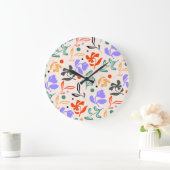 Grande Horloge Ronde Doodle Garden (Maison)