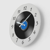 Grande Horloge Ronde Dossier de vinyle (Angle)