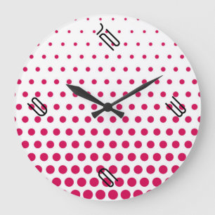 Grande Horloge Ronde Dot White Modern