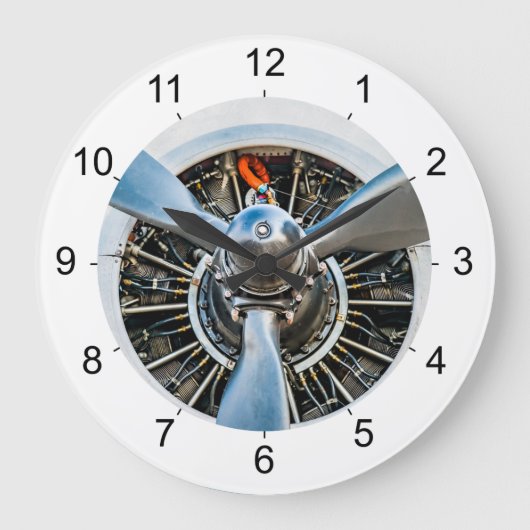 Grande Horloge Ronde Douglas DC-3 Aircraft. Hélice (Recto)
