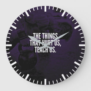 Grande Horloge Ronde Douleur - Entraînement Mots Inspirationnels - Kett