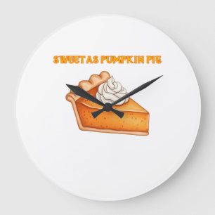 Grande Horloge Ronde Doux comme une tarte à la citrouille � Dessert de
