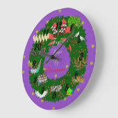 Grande Horloge Ronde Douze jours de Noël (Angle)