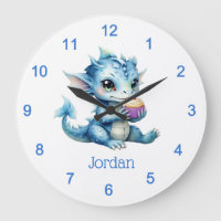Dragon Bébé Bleu Mange un Cupcake
