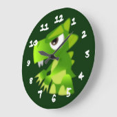 Grande Horloge Ronde Dragon de bébé moyen (Angle)