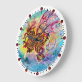 GRANDE HORLOGE RONDE DRAGON DE MER (Angle)