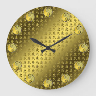 Grande Horloge Ronde Dragon de métal