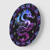 Grande Horloge Ronde Dragon de Purple (Angle)