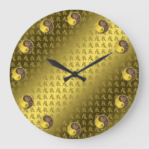 Grande Horloge Ronde Dragon de terre