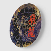 Grande Horloge Ronde Dragon volant (Angle)