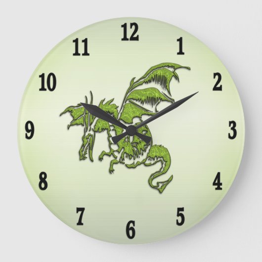 Grande Horloge Ronde Dragon volant vert (Recto)