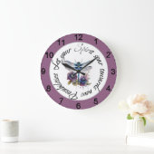 Grande Horloge Ronde Dragonfly - esprit de nouvelles possibilités (Maison)