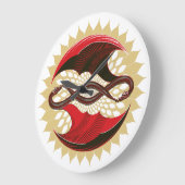 Grande Horloge Ronde Dragons enchaînés (Angle)